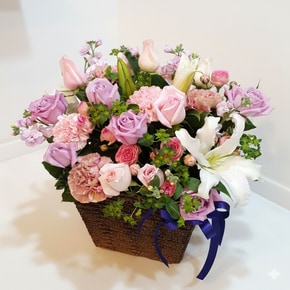 꽃바구니 핑크빛사랑 생일 축하 선물 사랑고백 꽃선물 기념일 꽃배달