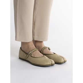 TABI MARY JANE LINEN JUTA CAMEL+OLIVE