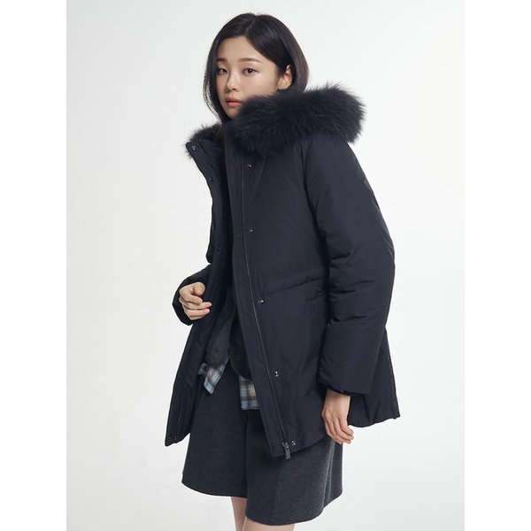 중힙 기장 포리 다운 점퍼  블랙 (BF5Y38C045)