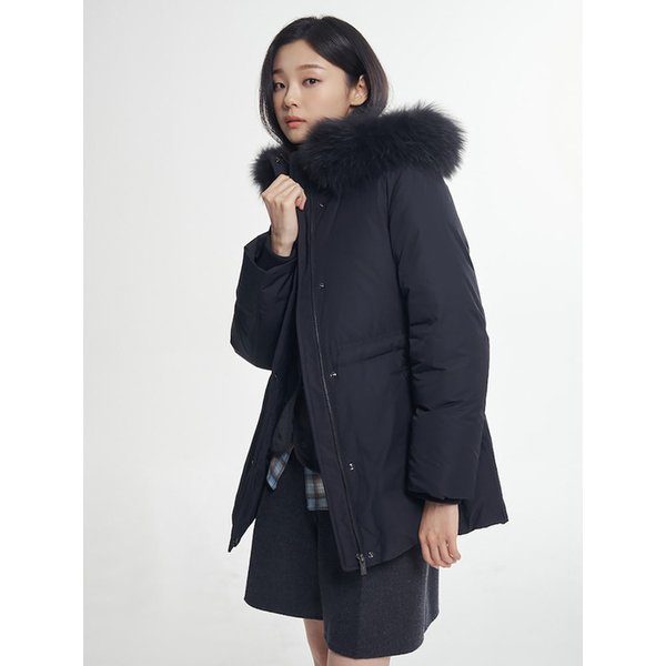 중힙 기장 포리 다운 점퍼  블랙 (BF5Y38C045)