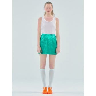 준준스페이스 Foil Mini Skirt_Green