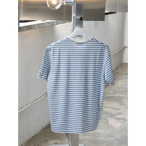 Round Stripe T-Shirt_Sky Blue