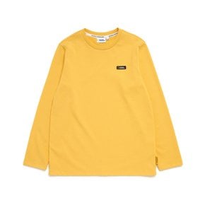 K221UTS010 네오디 스몰로고 베이직 긴팔티 MUSTARD