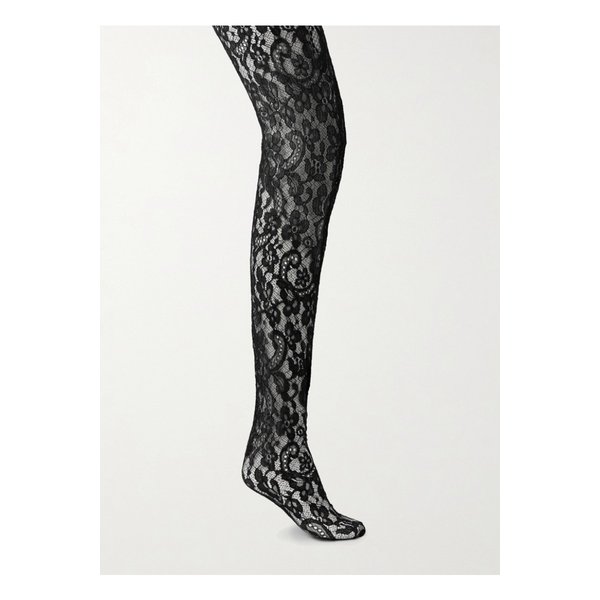 스트레치 코드 레이스 타이즈 블랙 1647597358755682