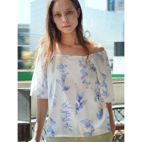 블루 플라워 오프숄더 [Blue Flower Off Shoulder]