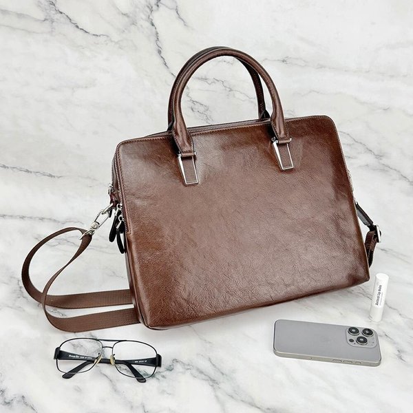 [옷자락] 남성 직장인용 가죽 사각형 서류가방 비즈니스스트랩