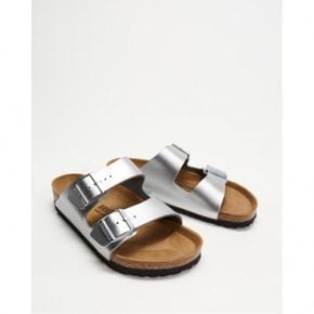 4815512 Birkenstock Womens Arizona Regular FIT Sandals - Silver