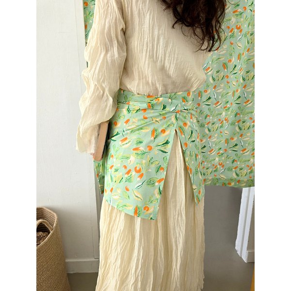 라도노추추 그린가든 에이프런 허리 앞치마 (자체제작)