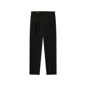 Essential Linen 2Pleats Easy chino (Black)