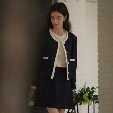 틸아이다이 Laura tweed jacket_Navy