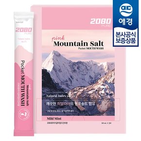 2080 퓨어 핑크 솔트 포켓 마우스워시 10ml 50개입 x1개