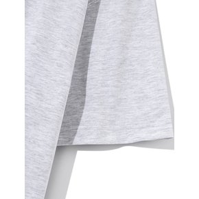 Curved Neck Logo Short Sleeve T-shirt T75 White Merange
