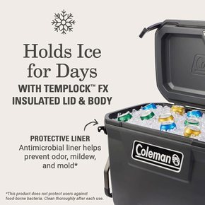 Coleman Ice Chest—컴보이시리즈 65쿼트 쿠라휠포함