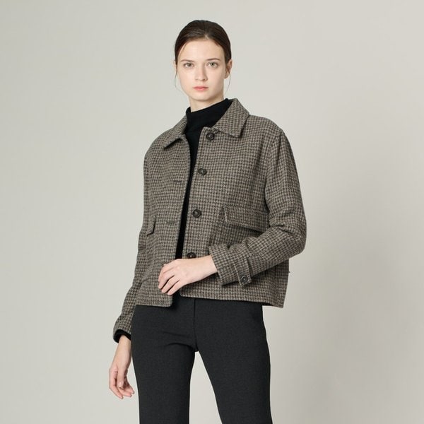 [여주점] 올앤선드리 체크 트위드 자켓 A4W9J115