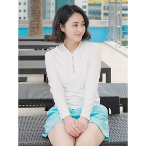 S7137 베이직 후드 화이트 래쉬가드 상의 수영복_P369572070