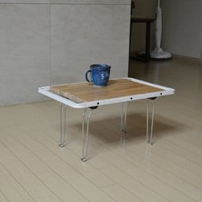 캠핑 참죽원목 다용도 스틸 테이블 화이트 510_(3055054)