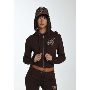 LKS CROPPED THRU - Zip-up sweatshirt brown 7504778