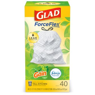  Glad글래드  키친  포스플렉스  쓰레기  봉투  49.2L  40개