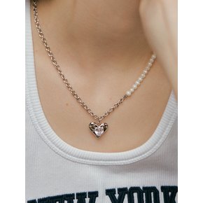 Mixed chain heart Necklace