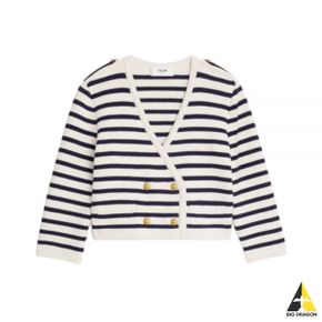 셀린느 CROPPED MARINIERE CARDIGAN IN WOOL (2AJ67570P 01CB) (크롭 마니에르 울 가디건