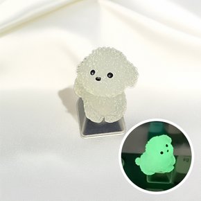 키캡 야광 비숑 엎드려 강아지 멍멍이 댕댕이 포인트 커스텀 기계식 키보드 꾸미기 키캡놀이