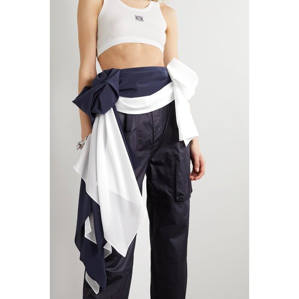 Draped Silk Waist Belt 네이비 1647597277690072