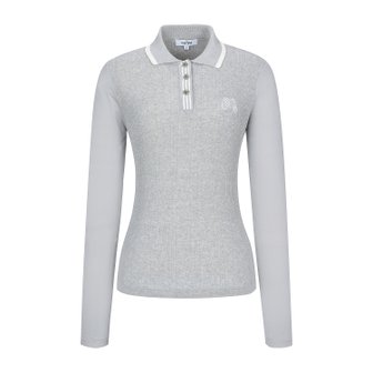MARTINE GOLF [정상가 338000원]여성 니트 냉감소매 티셔츠 그레이 (QW0EKS20536)