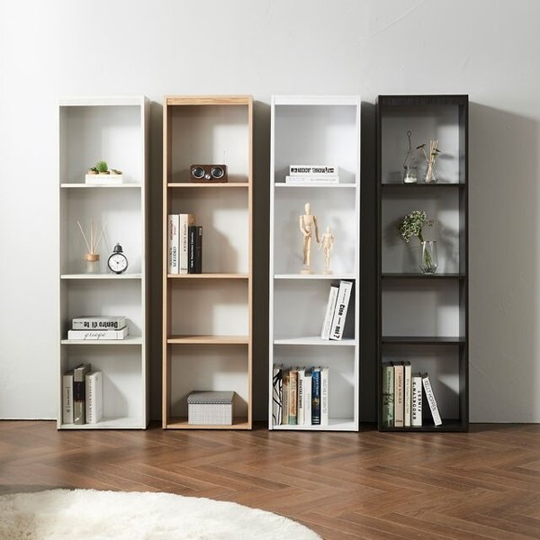 [숨결]트레이 4단 책장 책꽂이 선반장 진열장 서재장