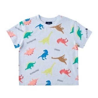 블루독 [여주점] [오프라벨 여주점] 블루독 (SK) 다이노패턴반팔티셔츠 (25375-332-16)