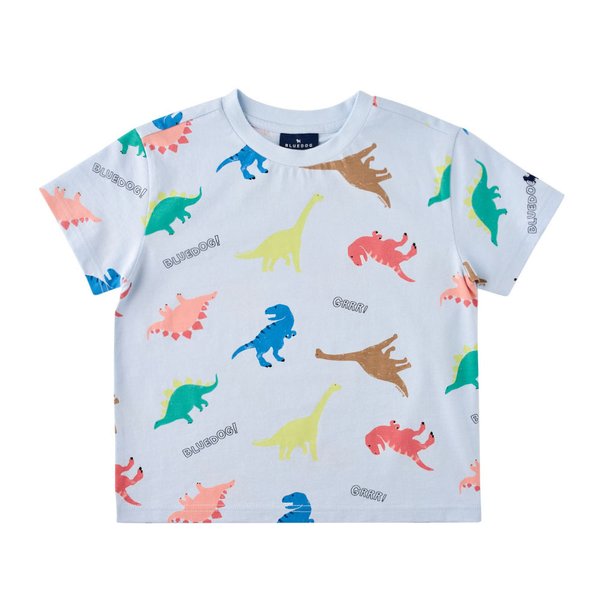 [여주점] [오프라벨 여주점] 블루독 (SK) 다이노패턴반팔티셔츠 (25375-332-16)