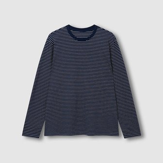 JAJU 남 스마트 코튼 라운드넥 긴팔 라운지 티셔츠 J206901102058