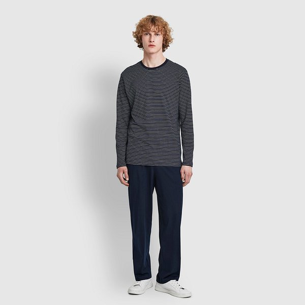 남 스마트 코튼 라운드넥 긴팔 라운지 티셔츠 J206901102058