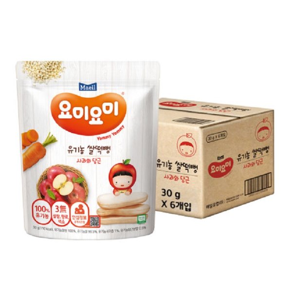 쌀떡뻥 사과와 당근 30G * 6입(NEO) - SSG.COM