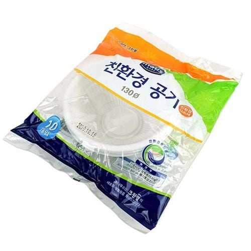 캠핑 식당 일회용 그릇 전자레인지 사용 공기 130mm X ( 5매입 )