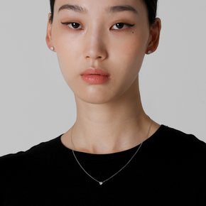 14K 랩다이아  5부 4프롱 목걸이 (감정서 미제공)