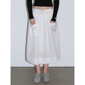 [SLIP SKIRT SET]SHIRRING COTTON SKIRT