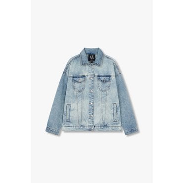 ARMANI EXCHANGE AX 여성 드롭 숄더 데님 자켓- 블루(A425110518)
