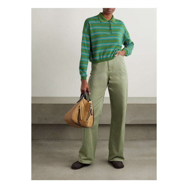 코튼 트윌 스트레이트 팬츠 그린 1647597333154889