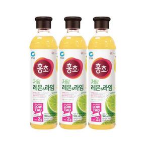 홍초 저당 레몬라임 식초 수분 보충 청량 음료 대용식 900ml x 3개