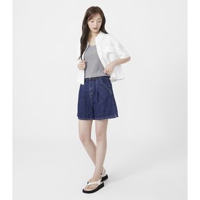핀턱 데님 숏 팬츠 (PR2DP731)