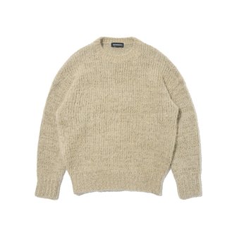아더피츠 알파카 루즈핏 라운드 니트 (베이지)