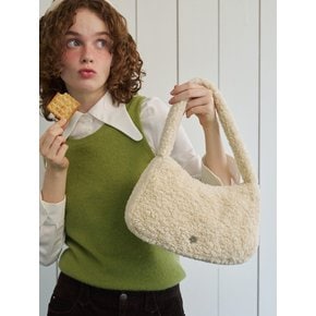 Ange Fur Tote Bag_Ivory