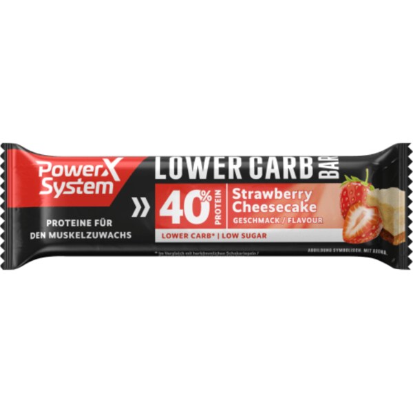 파워시스템 프로틴바 40% 저탄수화물 바 딸기 치즈케이크 40g