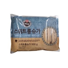 백설 하얀설탕 스위트롱슈가 (일회용, 카페용) 스틱 500g 12개