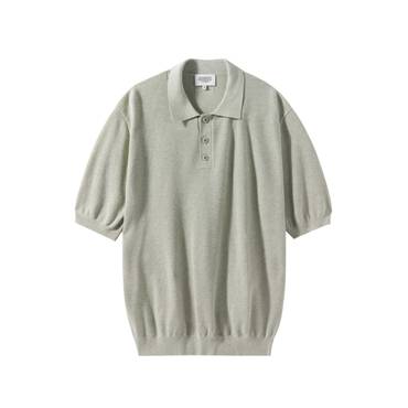 브롬톤 [브롬톤런던] P242MKT513 반팔 배색 카라니트 HALF SLEEVE COLOUR BLOCK COLLAR KNIT(ASH MINT)