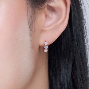 14K 귀걸이 원터치 자개 써클 포인트