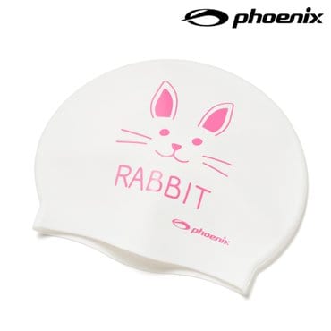 피닉스 디자인 실리콘 아동 수영모 (동물친구들 WhiteRabbit)