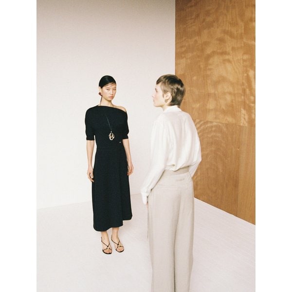 HOURGLASS FLOW JERSEY DRESS_BLACK