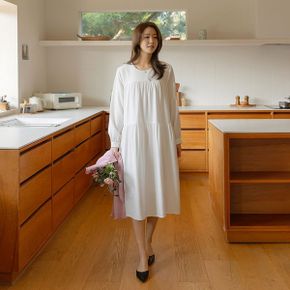 러소 내추럴 라운드 셔링 원피스_P419770206