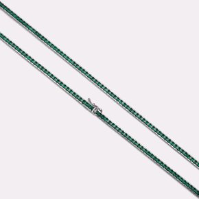 MOMO Green Emerald Tennis Bracelet SSKA103BWG170